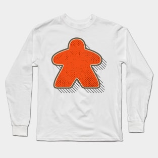 Retro Board Game Meeple Long Sleeve T-Shirt